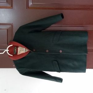 ForCuties green wool blend peacoat size 122 (approx 7) NWT